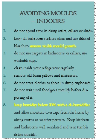 AVOID INDOOR MOULD